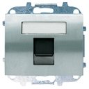 ABB Olas 8418.1 AP Накладка для суппорта (RJ11/RJ45, шторки, поле для надписи, перламутровый)