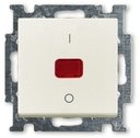 ABB Basic55 2CKA001020A0090 Выключатель одноклавишный двухполюсной (20 А, индикация, под рамку, скрытая установка, слоновая кость)