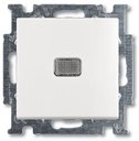 ABB Basic55 2CKA001413A1081 Выключатель одноклавишный (Н.О. контакт, подсветка, 10 А, под рамку, скрытая установка, альпийский белый)