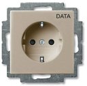 ABB Basic55 2CKA002011A6141 Розетка с заземляющим контактом (16 А, маркировка, под рамку, скрытая установка, шампань)
