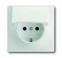 ABB Impuls 2CKA002018A1497 Розетка Schuko (16A, под рамку, с/у, з/к, крышка, белый бархат)