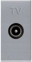ABB Zenit 2CLA215070N1301 Розетка телевизионная (TV, 1 модуль, под рамку, скрытая установка, серебро)