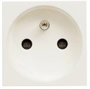 ABB Zenit 2CLA228700N1101 Розетка с заземляющим контактом и шторками (франц. стандарт, 16 А, под рамку, скрытая установка, белая)