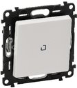 Legrand Valena Life 752412 Выключатель кнопочный (подсветка, 6 А, под рамку, возм. накладного монтажа, с/у, белый)