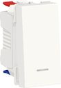 Schneider Electric Unica New NU310318S Переключатель одноклавишный с нейтралью (10 А, с возм. подсветки, 1 модуль, под рамку, скрытая установка, белый)