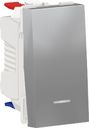 Schneider Electric Unica New NU310330S Переключатель одноклавишный с нейтралью (10 А, с возм. подсветки, 1 модуль, под рамку, скрытая установка, алюминий)