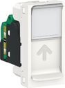 Schneider Electric Unica New NU341018 Розетка компьютерная (RJ45, 1 модуль, cat.5e, UTP, под рамку, скрытая установка, белая)