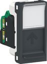 Schneider Electric Unica New NU341054 Розетка компьютерная (RJ45, 1 модуль, cat.5e, UTP, под рамку, скрытая установка, антрацит)