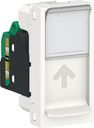 Schneider Electric Unica New NU341218 Розетка компьютерная (RJ45, 1 модуль, cat.5e, STP, под рамку, скрытая установка, белая)