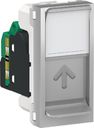 Schneider Electric Unica New NU341230 Розетка компьютерная (RJ45, 1 модуль, cat.5e, STP, под рамку, скрытая установка, алюминий)