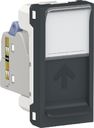 Schneider Electric Unica New NU341654 Розетка компьютерная (RJ45, 1 модуль, cat.6, STP, под рамку, скрытая установка, антрацит)
