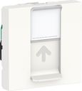 Schneider Electric Unica New NU341118 Розетка компьютерная (RJ45, 2 модуль, cat.5e, UTP, под рамку, скрытая установка, белая)