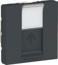 Schneider Electric Unica New NU341754 Розетка компьютерная (RJ45, 2 модуль, cat.6, STP, под рамку, скрытая установка, антрацит)
