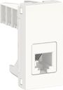 Schneider Electric Unica New NU349118 Розетка телефонная (RJ12, 1 модуль, 1 модуль, под рамку, скрытая установка, белая)
