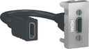 Schneider Electric Unica New NU343030 Розетка видео (HDMI, 1 модуль, под рамку, скрытая установка, алюминий)