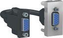 Schneider Electric Unica New NU343230 Розетка видео (VGA, 1 модуль, под рамку, скрытая установка, алюминий)