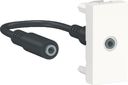 Schneider Electric Unica New NU343318 Розетка аудио (Jack3.5mm, 1 модуль, под рамку, скрытая установка, белая)