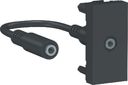 Schneider Electric Unica New NU343354 Розетка аудио (Jack3.5mm, 1 модуль, под рамку, скрытая установка, антрацит)