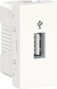 Schneider Electric Unica New NU342918 Розетка USB (USB, передача данных, 1 модуль, под рамку, скрытая установка, белая)
