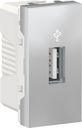 Schneider Electric Unica New NU342930 Розетка USB (USB, передача данных, 1 модуль, под рамку, скрытая установка, алюминий)
