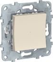Schneider Electric Unica New NU553744 Выключатель двухкнопочный релейный (10 А, под рамку, скрытая установка, бежевый)