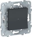 Schneider Electric Unica New NU553754 Выключатель двухкнопочный релейный (10 А, под рамку, скрытая установка, антрацит)