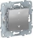 Schneider Electric Unica New NU550830 Выключатель двухкнопочный для жалюзи (10 А, под рамку, скрытая установка, алюминий)
