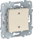 Schneider Electric Unica New NU550844 Выключатель двухкнопочный для жалюзи (10 А, под рамку, скрытая установка, бежевый)