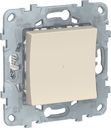 Schneider Electric Unica New NU551544 Светорегулятор нажимной (200 Вт, R+C+L, под рамку, скрытая установка, бежевый)