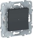 Schneider Electric Unica New NU551554 Светорегулятор нажимной (200 Вт, R+C+L, под рамку, скрытая установка, антрацит)