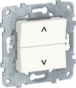 Schneider Electric Unica New NU520718 Выключатель двухкнопочный для жалюзи (10 А, под рамку, скрытая установка, белый)