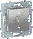 Schneider Electric Unica New NU520830 Выключатель трехклавишный для жалюзи (10 А, под рамку, скрытая установка, алюминий)
