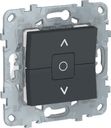 Schneider Electric Unica New NU520854 Выключатель трехклавишный для жалюзи (10 А, под рамку, скрытая установка, антрацит)
