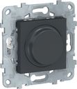 Schneider Electric Unica New NU551454 Светорегулятор поворотный (200 Вт, R+C+L, под рамку, скрытая установка, антрацит)