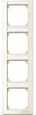 Schneider Electric Merten M-Smart MTN470444 Рамка 4-постовая (вертикальная, поле для надписи, бежевый)