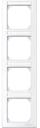 Schneider Electric Merten M-Smart MTN470425 Рамка 4-постовая (вертикальная, поле для надписи, белый)