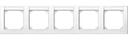 Schneider Electric Merten M-Smart MTN471519 Рамка 5-постовая (горизонтальная, поле для надписи, полярно-белый)