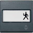 Schneider Electric System M MTN3365-0414 Клавиша одиночная с полем для написи "Звонок" (антрацит)