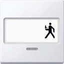 Schneider Electric System M MTN434725 Клавиша одиночная с полем для написи и окошком (индикация, белая)