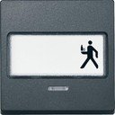 Schneider Electric System M MTN434614 Клавиша одиночная с полем для написи и окошком (индикация, антрацит)