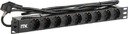IEK PH22-9D1 ITK PDU 9 розеток DIN49440 (нем. cтанд.) 1U, шнур 2м вилка DIN49441 (нем. станд.), алюминиевый профиль, черный