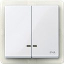 Schneider Electric System M MTN3424-0325 Клавиша двойная с окошком (IP44, индикация, белая)