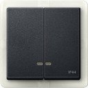 Schneider Electric System M MTN3424-0144 Клавиша двойная с окошком (IP44, индикация, антрацит)