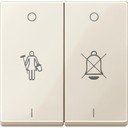 Schneider Electric System M MTN432644 Клавиша двойная "Перечеркнутый звонок" и "Горничная" (бежевая)