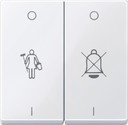 Schneider Electric System M MTN432625 Клавиша двойная "Перечеркнутый звонок" и "Горничная" (белая)