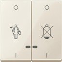 Schneider Electric System M MTN3429-0344 Клавиша двойная "Перечеркнутый звонок" и "Горничная" с окошком (индикация, бежевая)