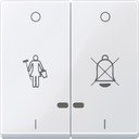 Schneider Electric System M MTN3429-0325 Клавиша двойная "Перечеркнутый звонок" и "Горничная" с окошком (индикация, белая)