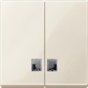 Schneider Electric System M MTN438544 Клавиша двойная с прямоугольным окошком (индикация, бежевая)