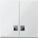 Schneider Electric System M MTN438519 Клавиша двойная с прямоугольным окошком (индикация, полярно-белая)
