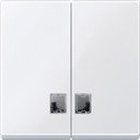 Schneider Electric System M MTN438525 Клавиша двойная с прямоугольным окошком (индикация, белая)